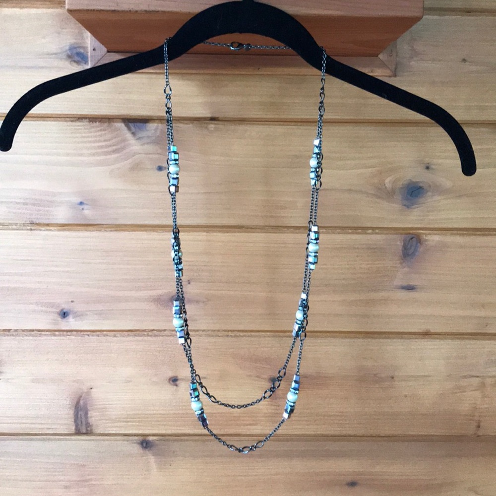 Long statement necklace